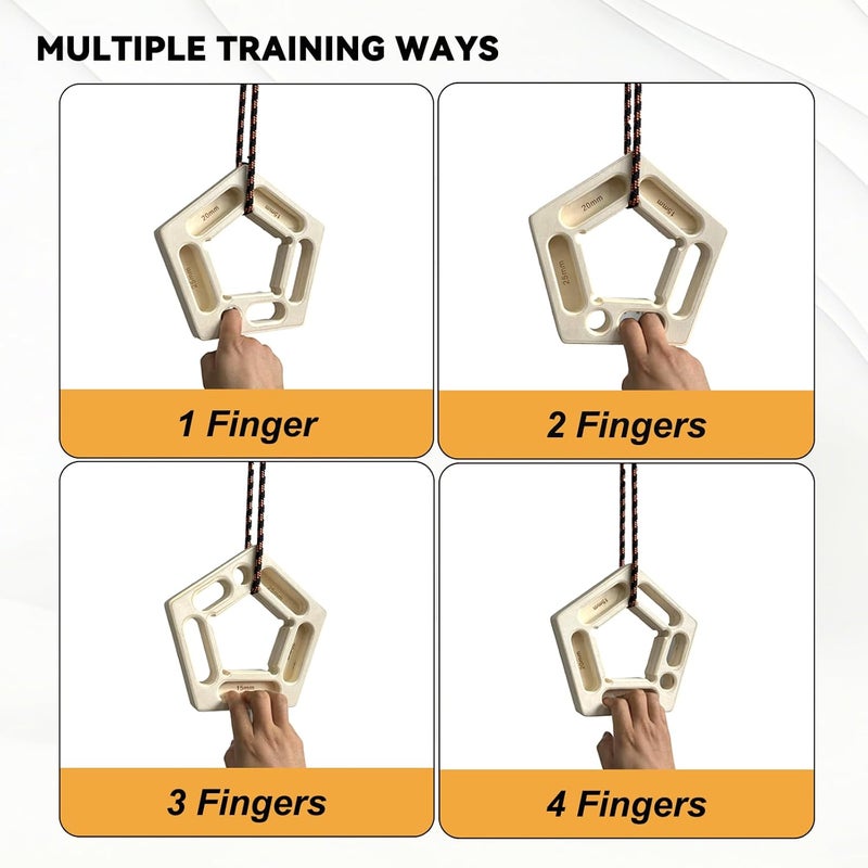 VERTIPEAK Portable Hangboard Rock Climbing, 2 Pack Lightweight Wooden Climbing Fingerboard for Bouldering, Finger Strength, Arm Workout and Pull-up Training - Image 5